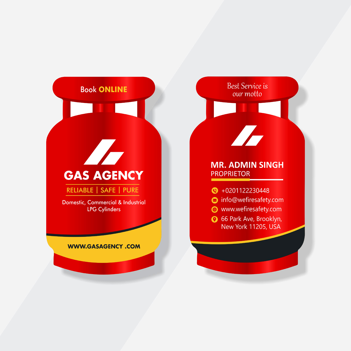 Cylinder Shop Visiting Card